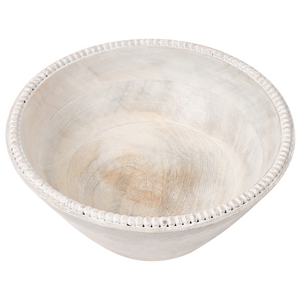 Set di 3 ciotole per frutta in legno di mango fatte a mano in stile moderno marrone chiaro