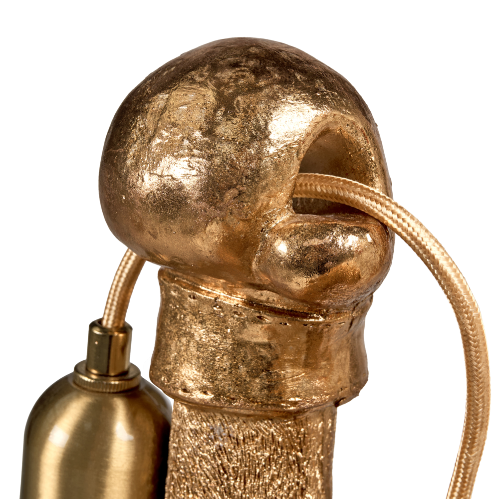 Lampada da tavolo in poliresina dorata a tema animale Luce da comodino Lampada da lettura a forma di cane Soggiorno Camera da letto Stile Glam