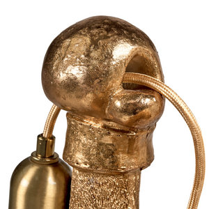 Lampada da tavolo in poliresina dorata a tema animale Luce da comodino Lampada da lettura a forma di cane Soggiorno Camera da letto Stile Glam