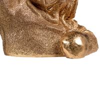 Lampada da tavolo in poliresina dorata a tema animale Luce da comodino Lampada da lettura a forma di cane Soggiorno Camera da letto Stile Glam