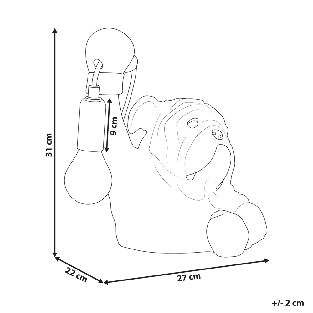 Lampada da tavolo in poliresina dorata a tema animale Luce da comodino Lampada da lettura a forma di cane Soggiorno Camera da letto Stile Glam