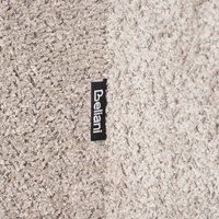 Pouf poggiapiedi imbottito a forma di cuore Pouf ottomano in ciniglia marrone chiaro camera da letto soggiorno