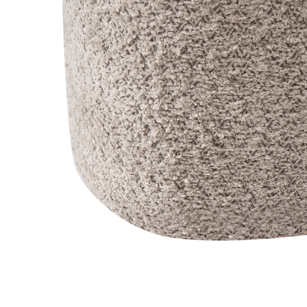 Pouf poggiapiedi imbottito a forma di cuore Pouf ottomano in ciniglia marrone chiaro camera da letto soggiorno