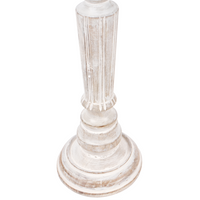 Set di 2 portacandele in legno di mango marrone chiaro Decorativo