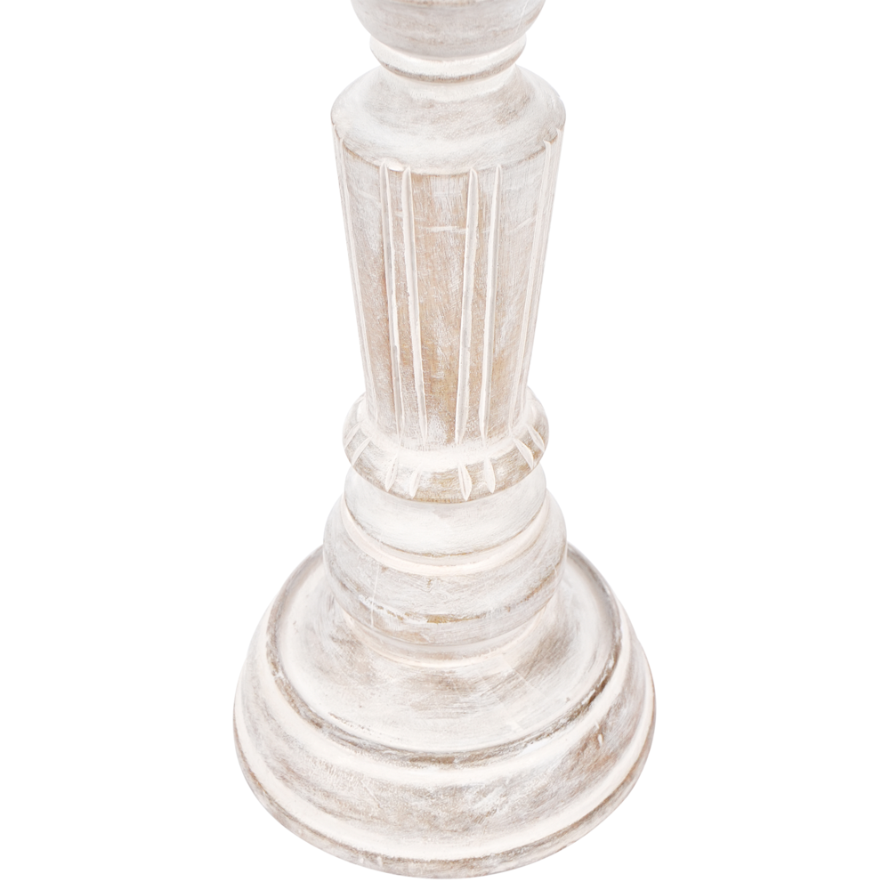 Set di 2 portacandele in legno di mango marrone chiaro Decorativo