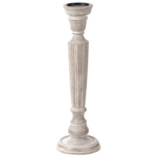 Candeliere decorativo in legno di mango marrone chiaro