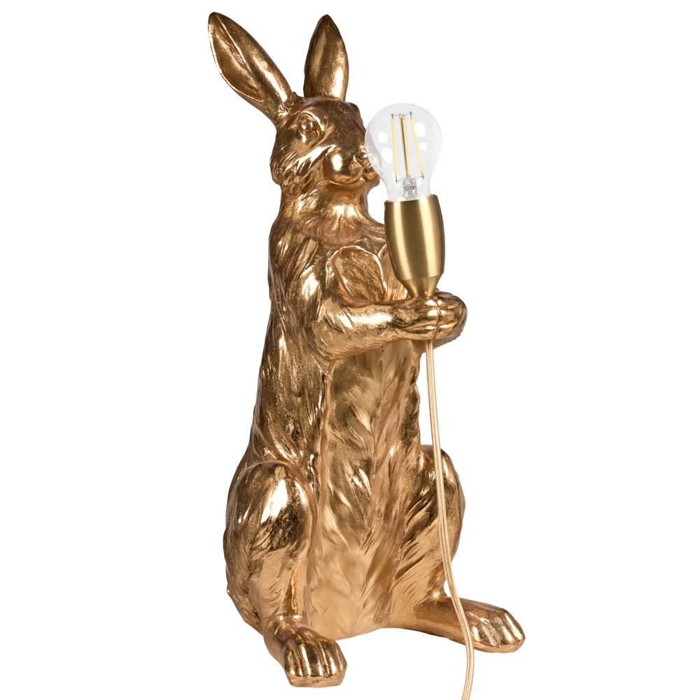 Lampada da tavolo a tema animale Luce da comodino Forma di coniglio Lampada da lettura per camera da letto