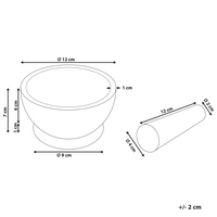 Set di mortaio e pestello in legno di mango fatto a mano marrone e nero soggiorno cucina