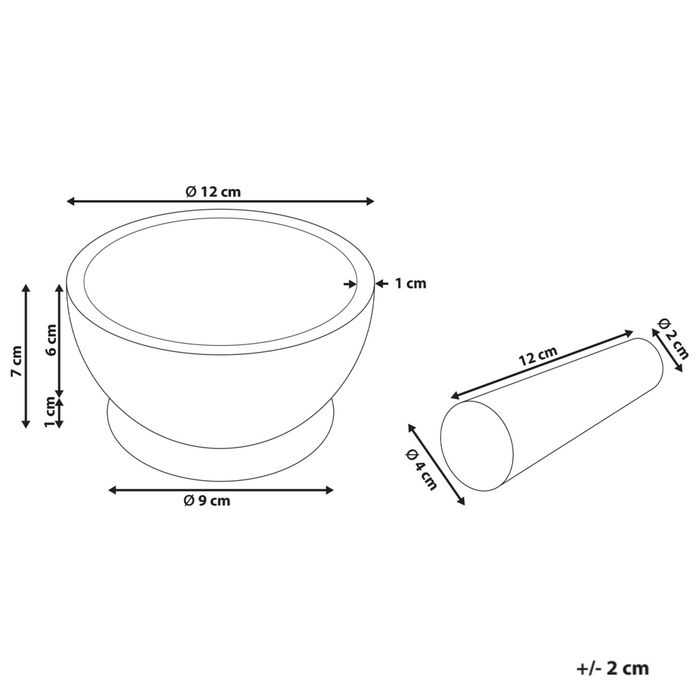 Set di mortaio e pestello in legno di mango fatto a mano marrone e bianco soggiorno cucina