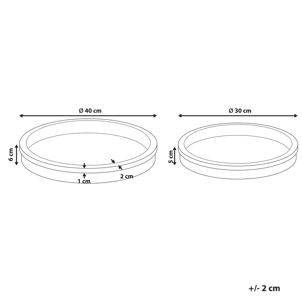 Set elegante e decorativo di 2 vassoi da portata rotondi per torte, supporto per pasticceria, espositore in legno di mango marrone chiaro