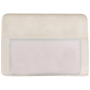 Divano imbottito angolare destro 2 posti con gambe in metallo beige Schienale imbottito stile moderno e minimalista