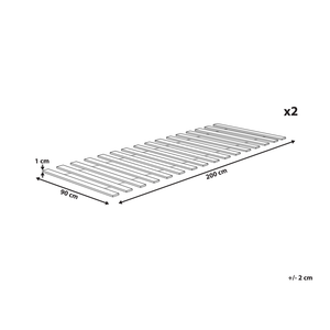 Rete a doghe con 32 doghe piatte arrotolate 180 x 200 cm doghe supporto arrotolate