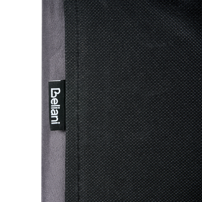 Letto matrimoniale ad acqua in velluto grigio scuro 180 x 200 cm testata imbottita stile moderno