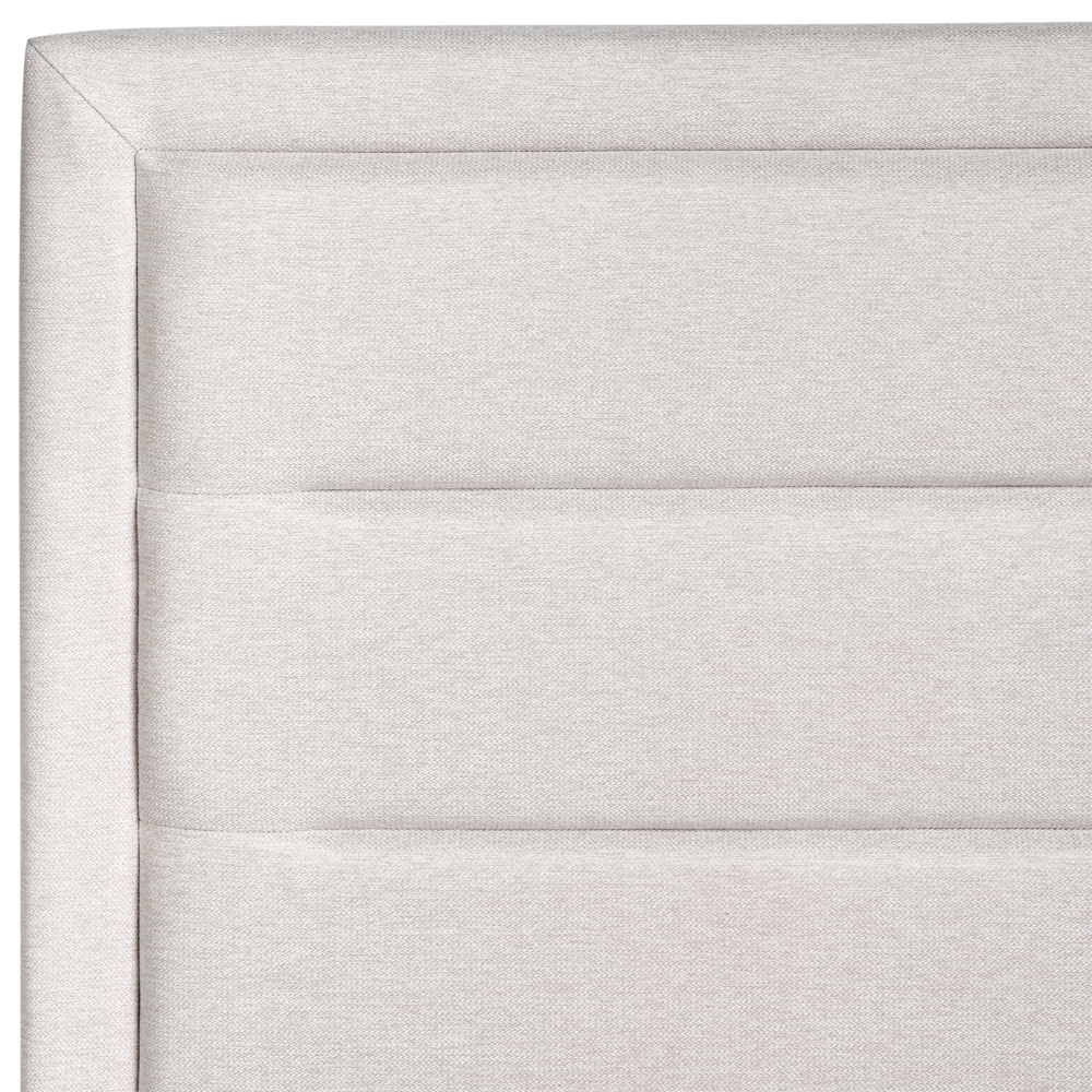 Letto matrimoniale ad acqua in velluto beige chiaro 180 x 200 cm testata imbottita stile moderno