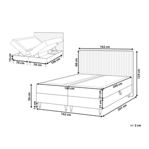 Letto matrimoniale in velluto tortora con contenitore 160 x 200 cm stile glamour
