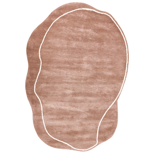 Tappeto moderno in viscosa e lana fatto a mano con motivo geometrico marrone 160 x 230 cm Stile Modern Glam