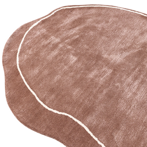 Tappeto moderno in viscosa e lana fatto a mano con motivo geometrico marrone 160 x 230 cm Stile Modern Glam