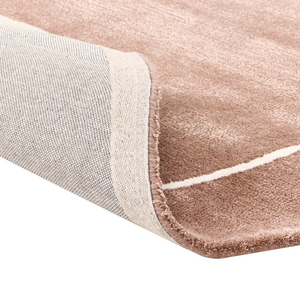 Tappeto moderno in viscosa e lana fatto a mano con motivo geometrico marrone 160 x 230 cm Stile Modern Glam