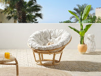 Cuscino da esterno in cotone poliestere beige chiaro per sedia da giardino Sedia a dondolo stile Boho Giardino Patio Balcone