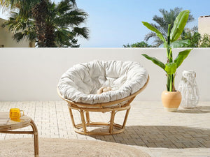 Cuscino da esterno in cotone poliestere beige chiaro per sedia da giardino Sedia a dondolo stile Boho Giardino Patio Balcone