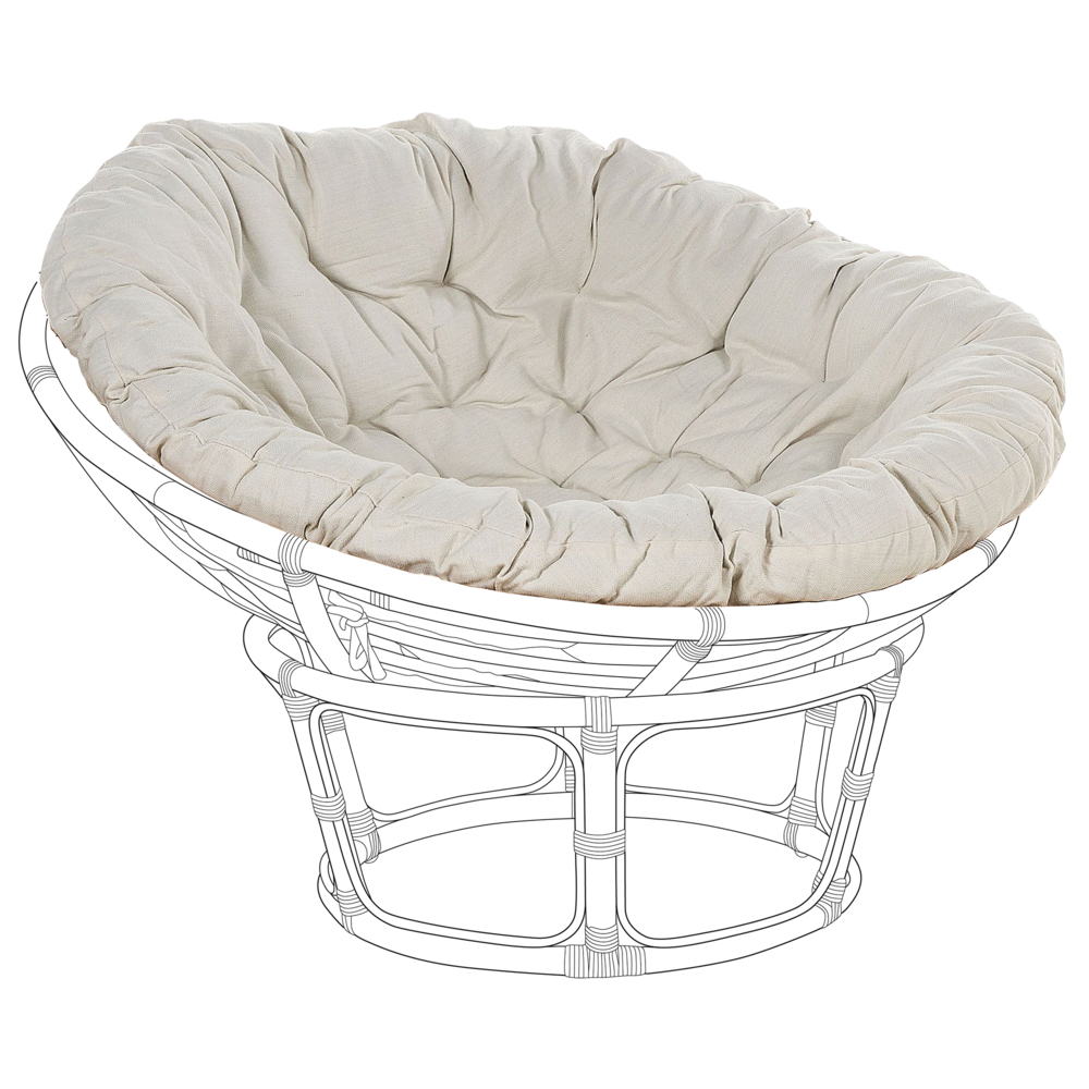 Cuscino da esterno in cotone poliestere beige chiaro per sedia da giardino Sedia a dondolo stile Boho Giardino Patio Balcone