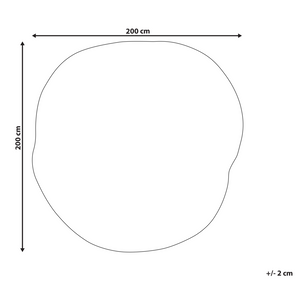 Tappeto per aree rosa in viscosa e lana con motivo geometrico 200 x 200 cm in stile moderno e glam.