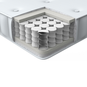 Materasso double face in tessuto di colore bianco 160 x 200 cm medio duro camera da letto