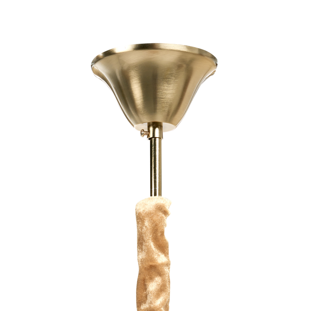 Lampadario in ottone e cristalli di vetro ⌀ 46 cm Lampada a sospensione stile glamour