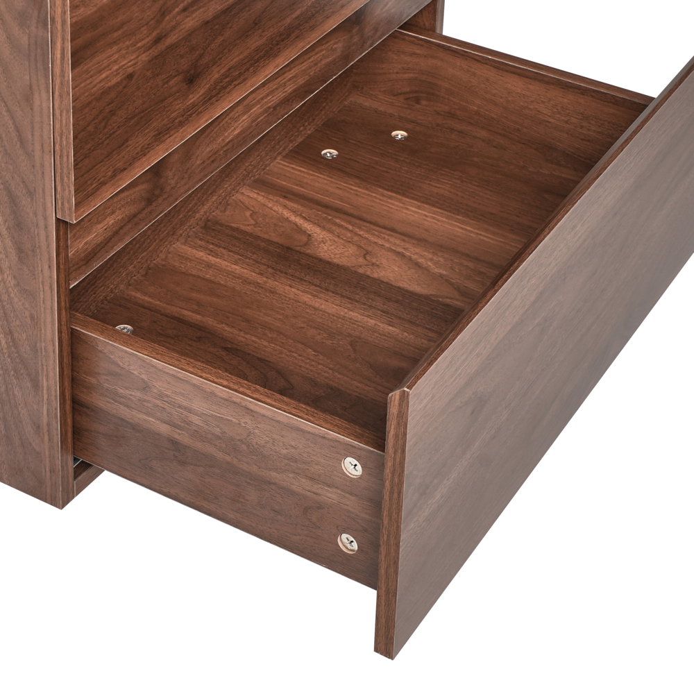 Mobiletto pensile con lavabo in legno MDF 2 cassetti 60 x 46 cm marrone scuro stile moderno