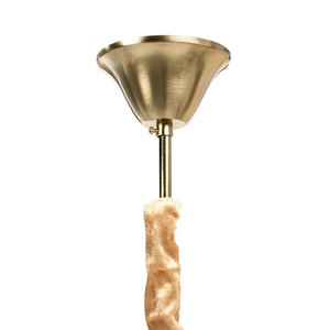 Lampadario in ottone e cristalli di vetro ⌀ 46 cm Lampada a sospensione stile glamour