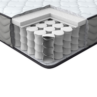 Materasso a molle insacchettate Tessuto bianco 80 x 200 cm medio Firm