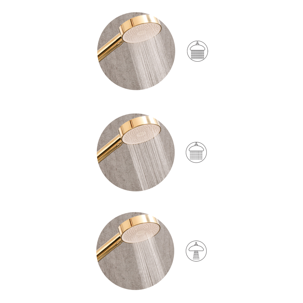 Set doccia con tubo 4 modalità di spruzzo Metallo nero classico moderno