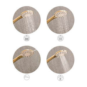 Set doccia classico moderno con tubo 4 modalità di getto Metallo nero