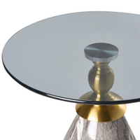 Tavolino in metallo nero con piano in vetro temperato effetto marmo Tavolino da caffÃ¨ piccolo Tavolino finale stile glamour