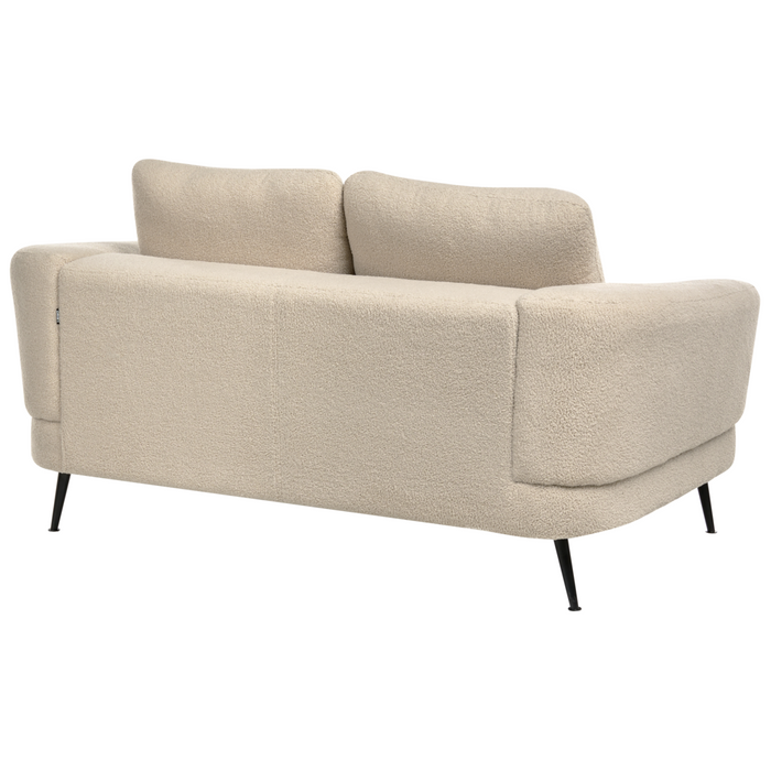 Set di divani a 3 posti Rivestimento in bouclÃ© beige chiaro Gambe in ferro con braccioli Soggiorno in stile moderno