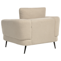 Set di divani a 3 posti Rivestimento in bouclÃ© beige chiaro Gambe in ferro con braccioli Soggiorno in stile moderno