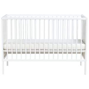 Lettino per neonati in MDF bianco 60 x 120 cm con barre regolabili in altezza Dimensioni standard Accessori per la cameretta minimalista