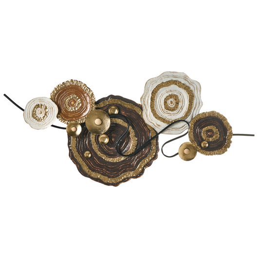 Decorazione da parete moderna realizzata a mano elemento d'arte in ferro multicolore