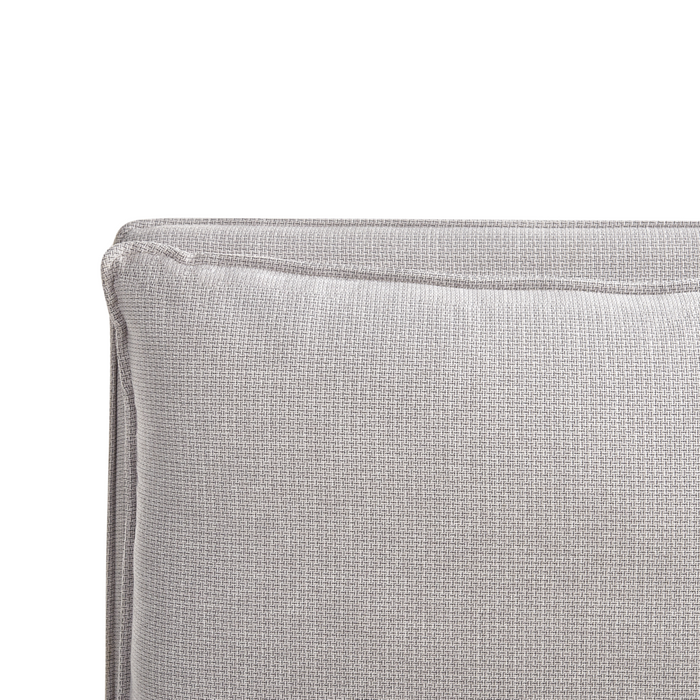 Letto matrimoniale ad acqua tessuto bouclè marrone 180 x 200 cm camera da letto moderna