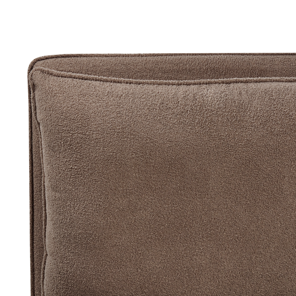 Letto matrimoniale ad acqua tessuto bouclè tortora 160 x 200 cm camera da letto moderna