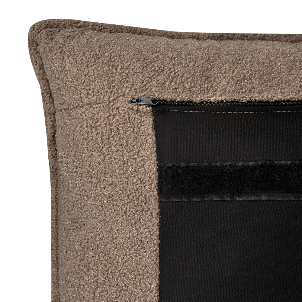 Letto matrimoniale ad acqua tessuto bouclè tortora 160 x 200 cm camera da letto moderna