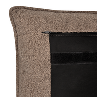 Letto matrimoniale ad acqua tessuto bouclè tortora 160 x 200 cm camera da letto moderna