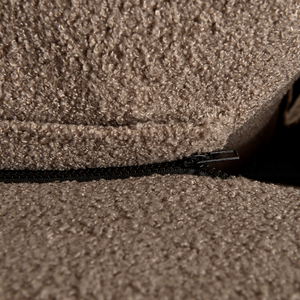 Letto matrimoniale ad acqua tessuto bouclè tortora 160 x 200 cm camera da letto moderna