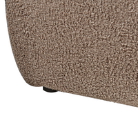 Letto matrimoniale ad acqua tessuto bouclè tortora 160 x 200 cm camera da letto moderna