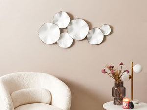 Decorazione da parete fatta a mano Bianco Oro Ferro Pezzo di Decorazione Moderna