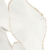 Decorazione da parete fatta a mano Bianco Oro Ferro Pezzo di Decorazione Moderna