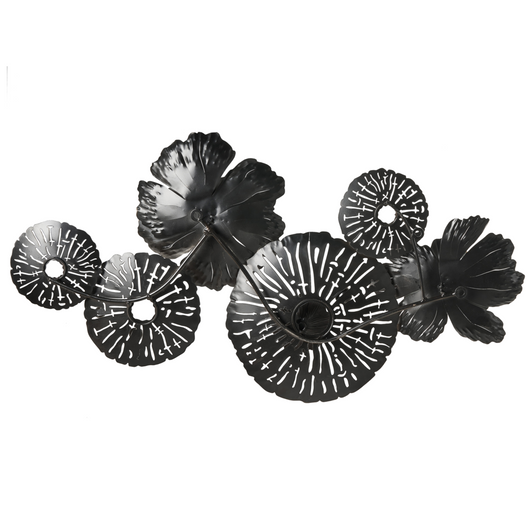 Decorazione da parete fatta a mano in ferro multicolore appesa a motivi floreali moderni