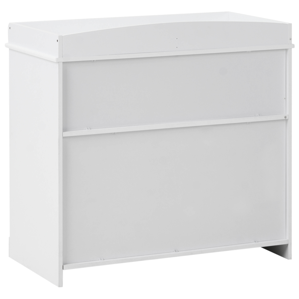 Fasciatoio con ripiani e cassetti in MDF bianco per cameretta stile moderno