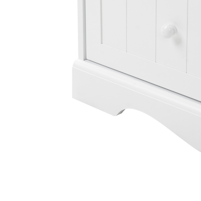 Fasciatoio con ripiani e cassetti in MDF bianco per cameretta stile moderno