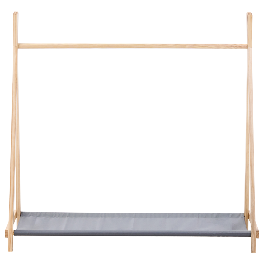 Appendiabiti per bambini in legno di pino e poliestere per cameretta bambini marrone chiaro